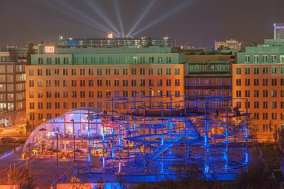 Festival of Lights in der Beachbar Mitte Festival of Lights mit vielen Projektionen in der Beachbar Mitte