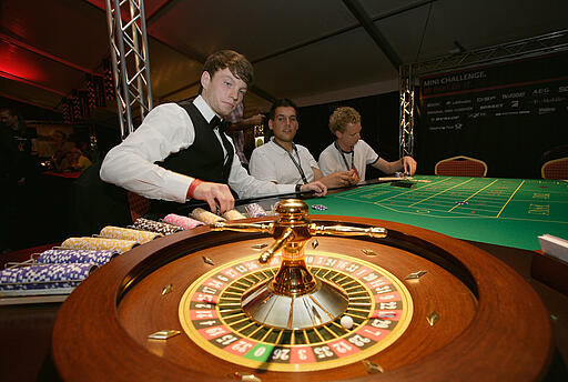 Roulette bei der Mini Challenge Roulette-Spieltisch bei der Mini Challenge